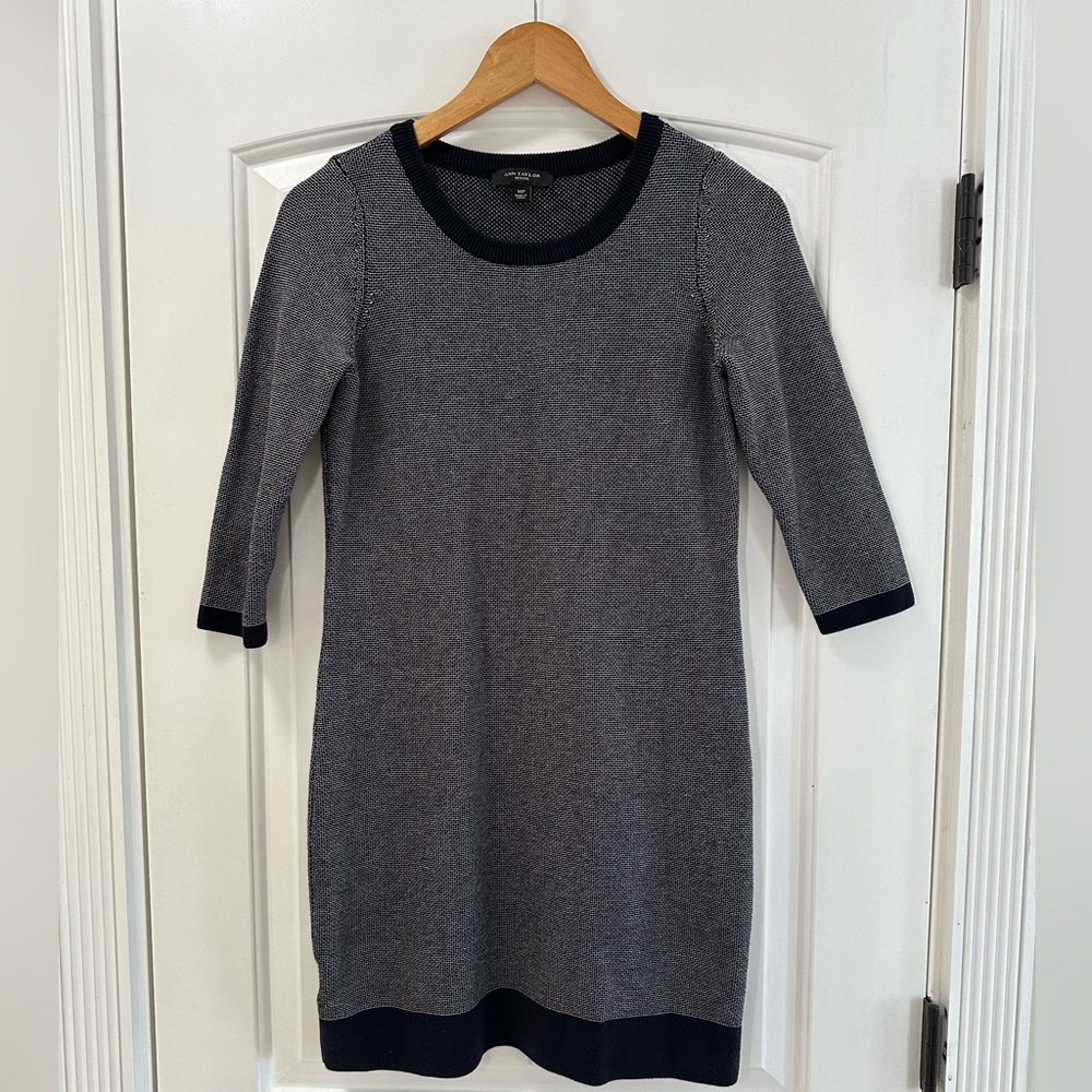Ann Taylor Navy Dress, Navy Work Dress, Ann Taylor Petite Dress